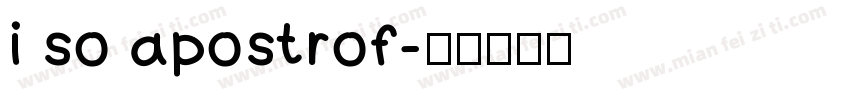 i so apostrof字体转换